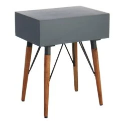 1-Drawer Wood & Metal Table -Furniture Store 1 drawer wood metal table 2