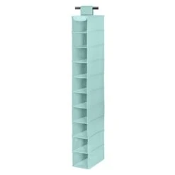 10-Pair Hanging Shoe Organizer, Aqua