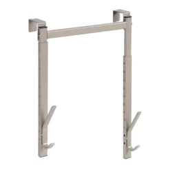 2-Hook Adjustable Over The Door Hanger, Satin Nickel