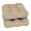 2-Pack Tan Microsuede Chair Pads