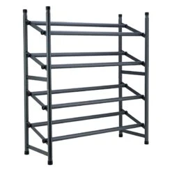 2-Tier Standing Shoe Rack, Gunmetal