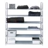 20-Pair & 5-Tier Coated Steel Shoe Rack, Grey