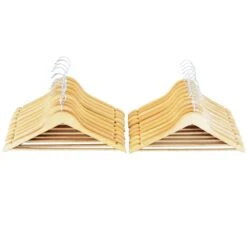 20-Piece Suit Hanger, Natural Wooden -Furniture Store 20 piece suit hanger natural wooden 2