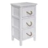 3-Drawer Distressed White Cabinet