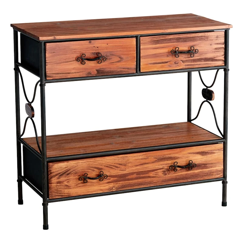 3 Drawer Wood Side Table 1 3 Drawer Wood Side Table
