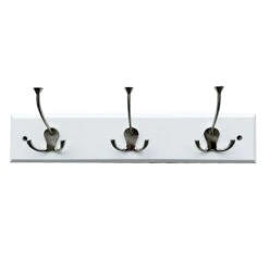 3-Hook Triple Wall Hanger, White