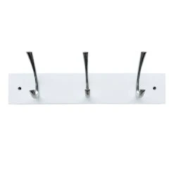3-Hook White Modern Wall Hanger
