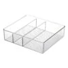 3-Section Clear Drawer Storage Bin