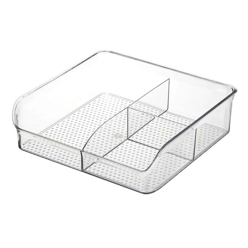 3-Section Clear Storage Bin, Large 1 3-Section Clear Storage Bin, Large