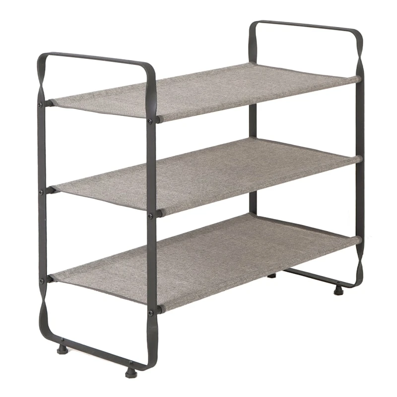 3-Tier Heavy Duty Shoe Rack, Grey 1 3-Tier Heavy Duty Shoe Rack, Grey