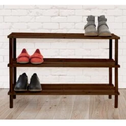 3-Tier Wood Shoe Rack Espresso 5 3-Tier Wood Shoe Rack Espresso -Furniture Store 3 tier wood shoe rack espresso 2