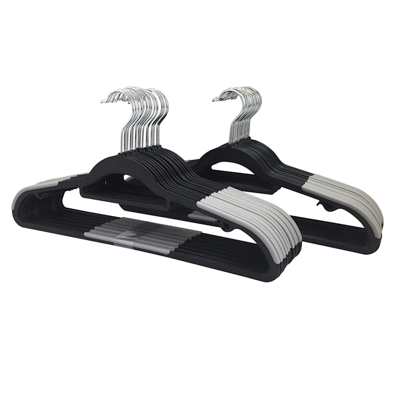 30-Piece Non-Slip Suit Hanger, Black 2 30-Piece Non-Slip Suit Hanger, Black - Image 2