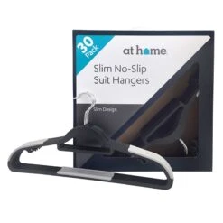 30-Piece Non-Slip Suit Hanger, Black 10 30-Piece Non-Slip Suit Hanger, Black -Furniture Store 30 piece non slip suit hanger black 3