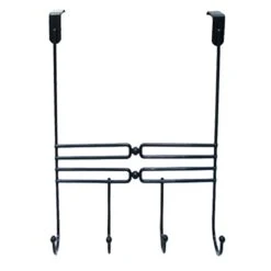 4-Hook Beauty Over The Door Hanger, Metro Black