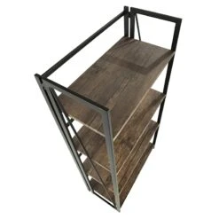4-Tier Dakota Black & Brown Industrial Modern Bookshelf, 49" 13 4-Tier Dakota Black & Brown Industrial Modern Bookshelf, 49" -Furniture Store 4 tier dakota black brown industrial modern bookshelf 49 4