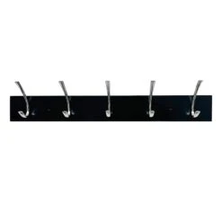 5-Hook Modern Wall Hanger, Espresso