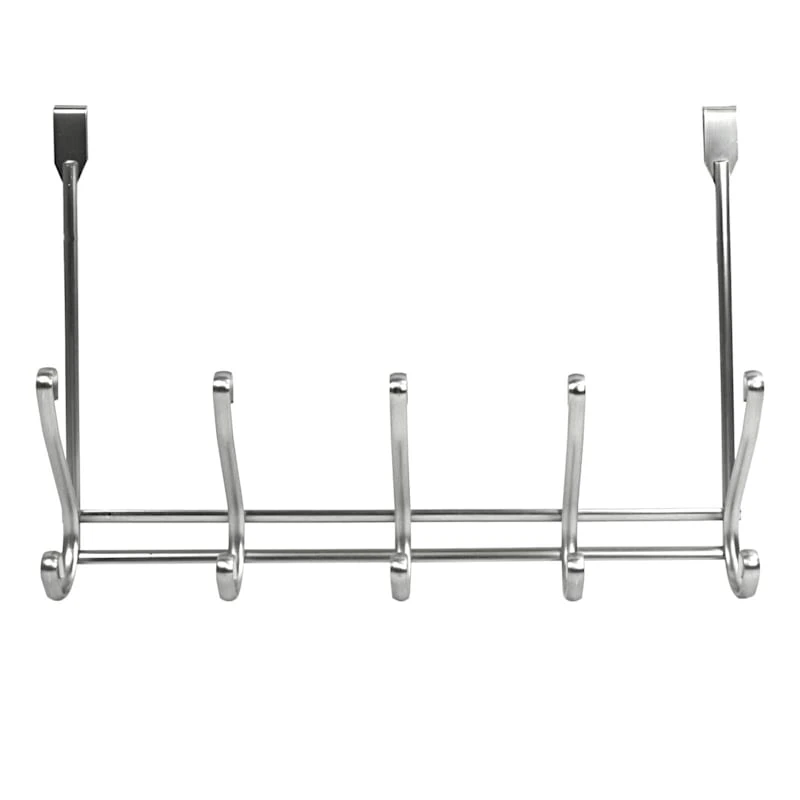 5-Hook Over The Door Hanger, Nickel 1 5-Hook Over The Door Hanger, Nickel