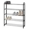 5-Tier Metal Shoe Rack, Black