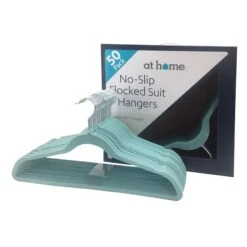 50-Pack Velvet Suit Hangers, Aquifer Blue -Furniture Store 50 pack velvet suit hangers aquifer blue 2