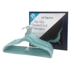 50-Pack Velvet Suit Hangers, Aquifer Blue -Furniture Store 50 pack velvet suit hangers aquifer blue 5