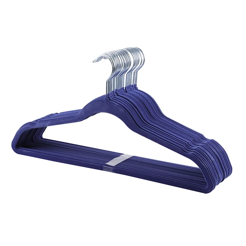 50-Pack Velvet Suit Hangers, Navy Blue 2 50-Pack Velvet Suit Hangers, Navy Blue - Image 2