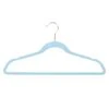 50-Pack Velvet Suit Hangers, Pastel Blue