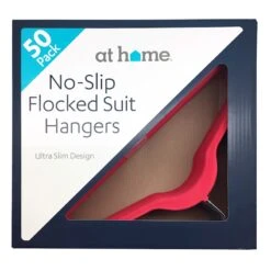 50-Pack Velvet Suit Hangers, Raspberry Red -Furniture Store 50 pack velvet suit hangers raspberry red 1