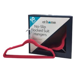 50-Pack Velvet Suit Hangers, Raspberry Red -Furniture Store 50 pack velvet suit hangers raspberry red 2