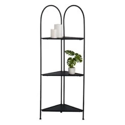 Alice Folding Corner Shelf, Black -Furniture Store alice folding corner shelf black 2