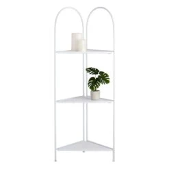 Alice Folding Corner Shelf, White -Furniture Store alice folding corner shelf white 2