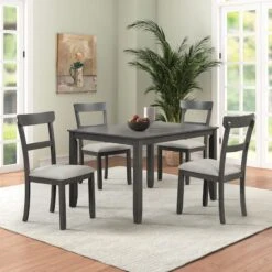 Anderson 5-Piece Dining Set, Grey -Furniture Store anderson 5 piece dining set grey 8