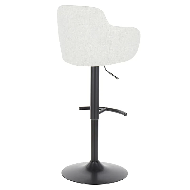 Bryce Adjustable Barstool, Light Grey 4 Bryce Adjustable Barstool, Light Grey - Image 4