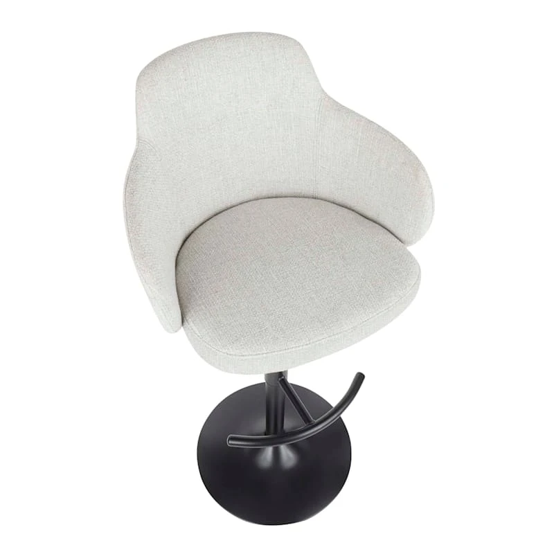 Bryce Adjustable Barstool, Light Grey 6 Bryce Adjustable Barstool, Light Grey - Image 6