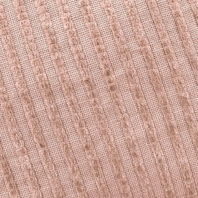 Bubble Dot Striped Pouf, Dusty Coral 2 Bubble Dot Striped Pouf, Dusty Coral - Image 2