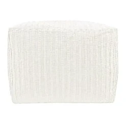 Furniture Store 12 Bubble Dot Striped Pouf, Natural