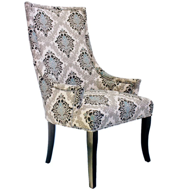 Chatham Damask Print Accent Chair 1 Chatham Damask Print Accent Chair