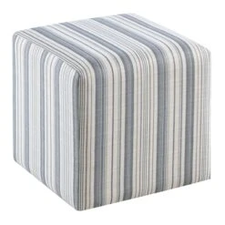 Cottage Striped Ottoman