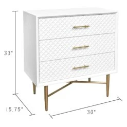 Crosby St 3-Drawer Studio Cabinet, White 9 Crosby St 3-Drawer Studio Cabinet, White -Furniture Store crosby st 3 drawer studio cabinet white 3
