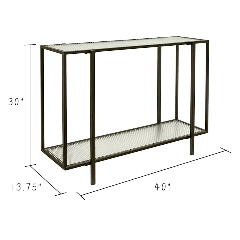 Crosby St Cooper Metal Console Table, Black 4 Crosby St Cooper Metal Console Table, Black - Image 4