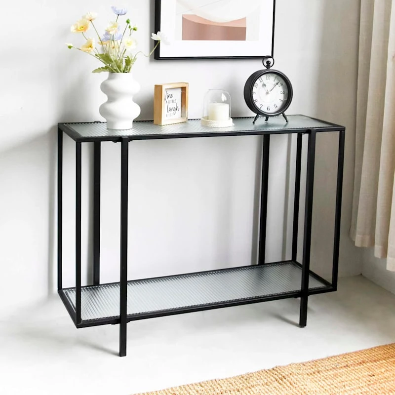 Crosby St Cooper Metal Console Table, Black 5 Crosby St Cooper Metal Console Table, Black - Image 5