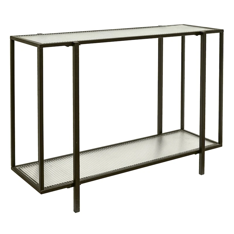 Crosby St Cooper Metal Console Table, Black 1 Crosby St Cooper Metal Console Table, Black