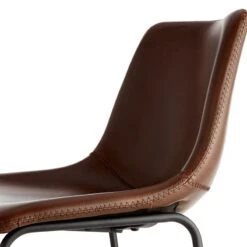 Crosby St Drake Espresso Brown Faux Leather Barstool -Furniture Store crosby st drake espresso brown faux leather barstool 3