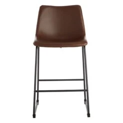 Crosby St Drake Espresso Brown Faux Leather Counter Stool 7 Crosby St Drake Espresso Brown Faux Leather Counter Stool -Furniture Store crosby st drake espresso brown faux leather counter stool 2