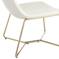Crosby St Drake Faux Leather Lounge Chair, White -Furniture Store crosby st drake faux leather lounge chair white 3