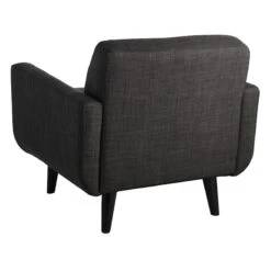 Crosby St Hadley Tufted Back Accent Chair, Charcoal Grey -Furniture Store crosby st hadley tufted back accent chair charcoal grey 2