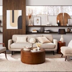 Crosby St Hadley Tufted Back Sofa, Taupe -Furniture Store crosby st hadley tufted back sofa taupe 3