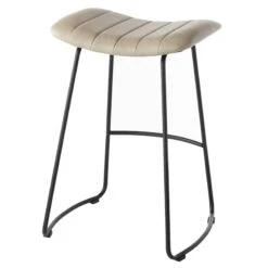 Crosby St Jude Grey Backless Barstool, 30" -Furniture Store crosby st jude grey backless barstool 30 2