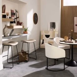 Crosby St Jude Grey Backless Barstool, 30" -Furniture Store crosby st jude grey backless barstool 30 4