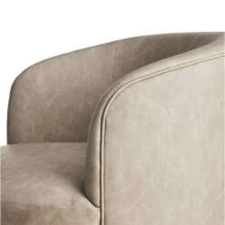 Crosby St Sawyer Grey Faux Leather Swivel Chair -Furniture Store crosby st sawyer grey faux leather swivel chair 3