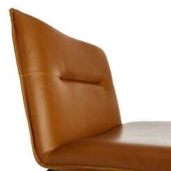 Crosby St Zoey Faux Leather Accent Chair, Camel -Furniture Store crosby st zoey faux leather accent chair camel 3